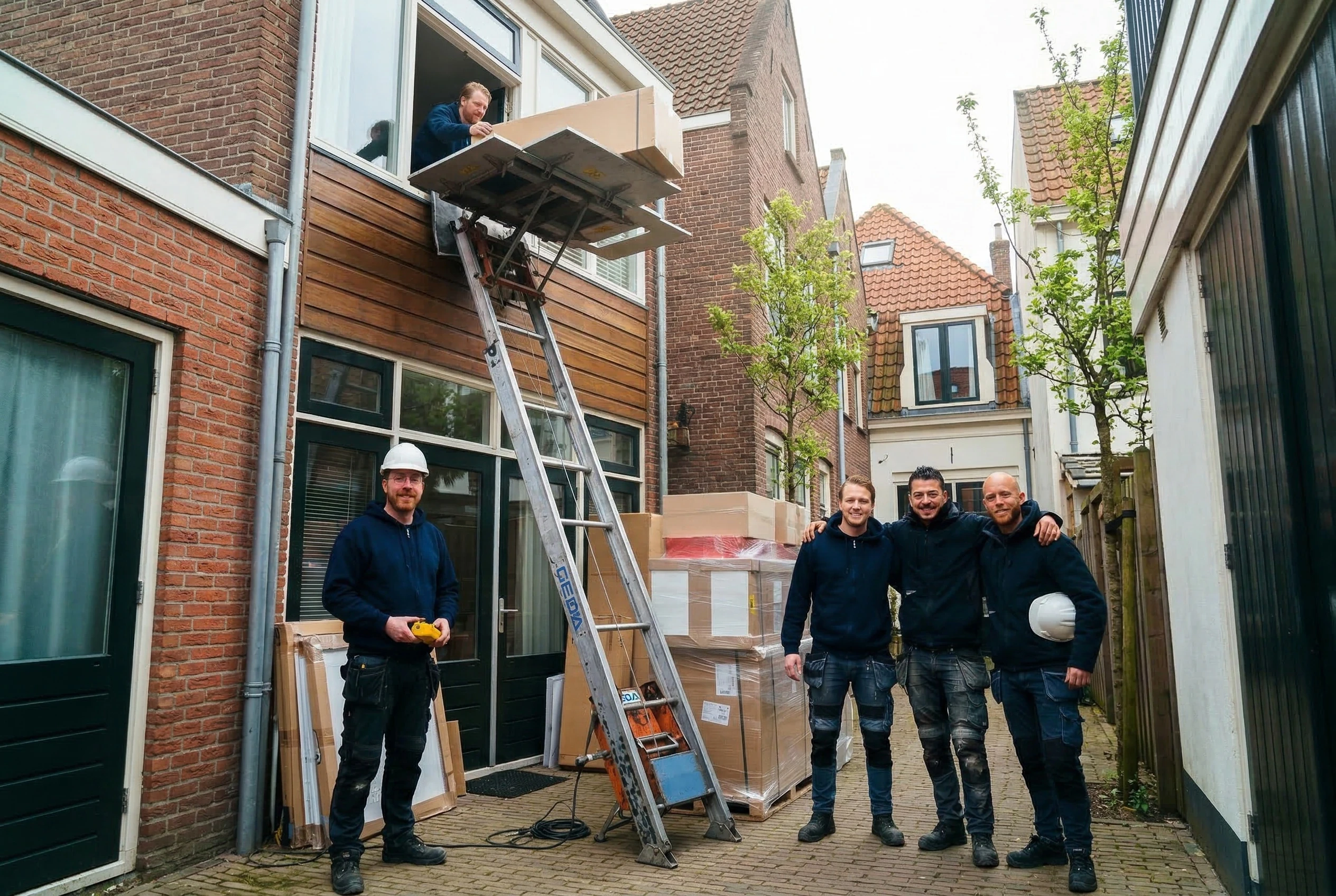 Professioneel verhuislift team