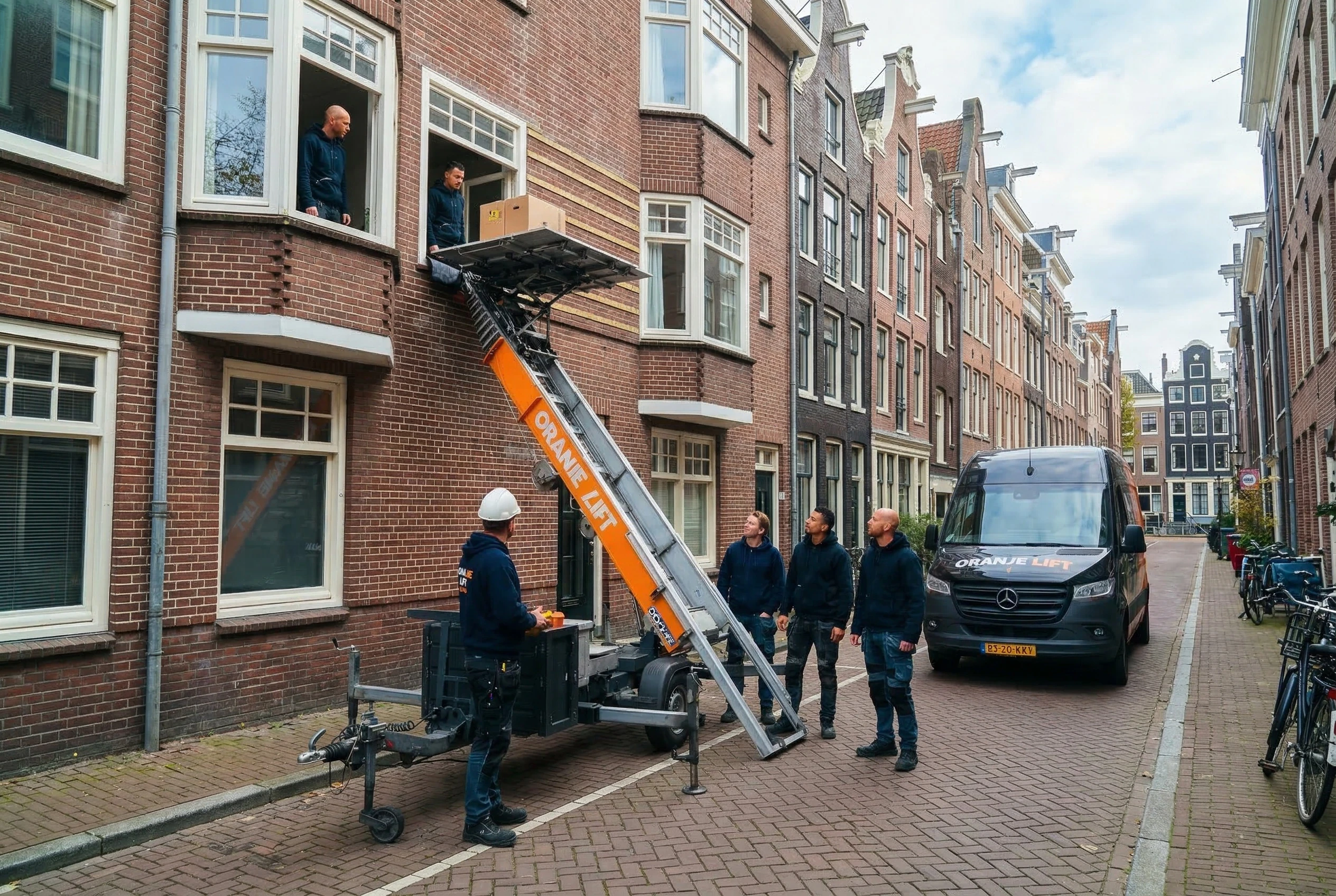 Verhuislift in actie