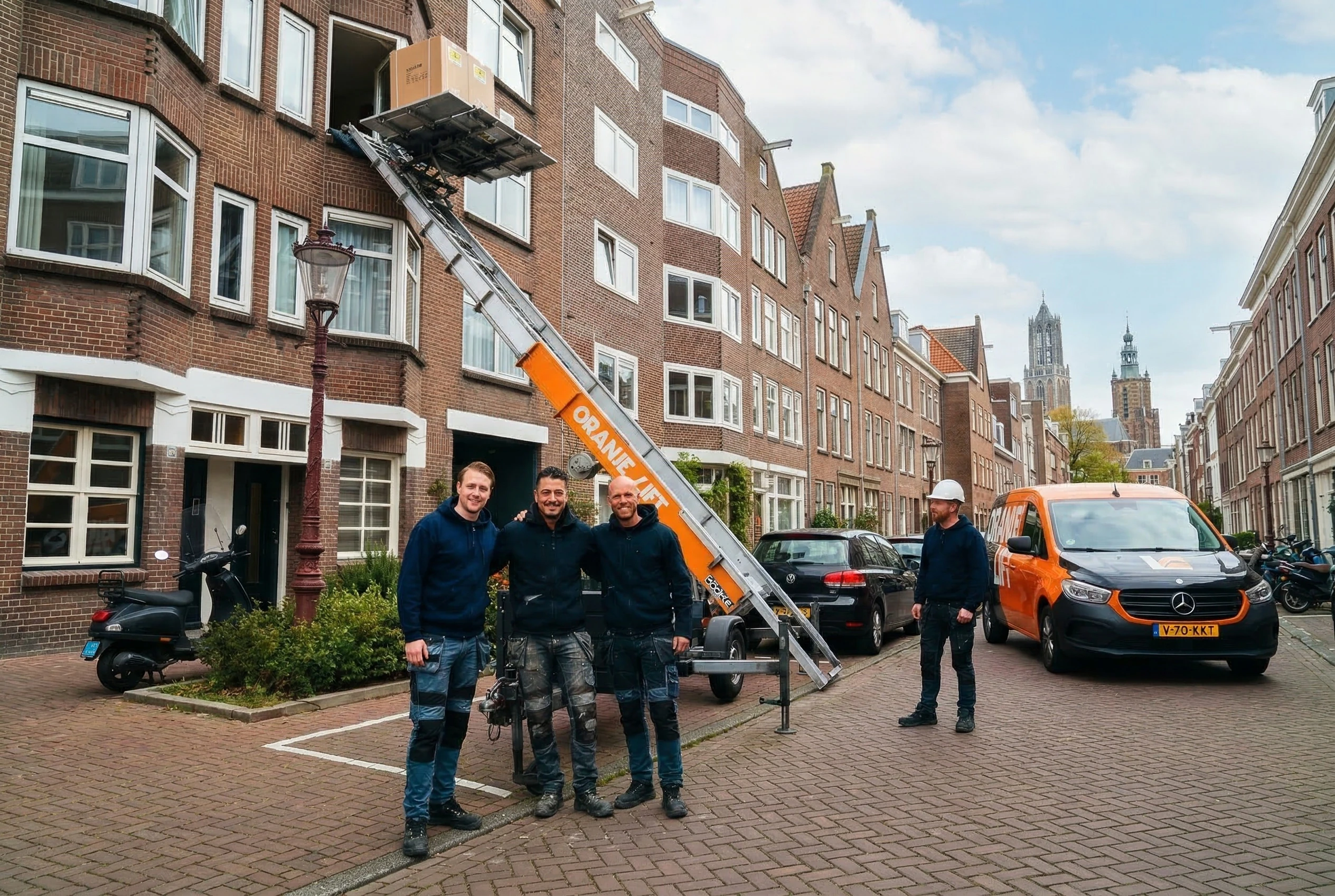 Verhuislift in actie